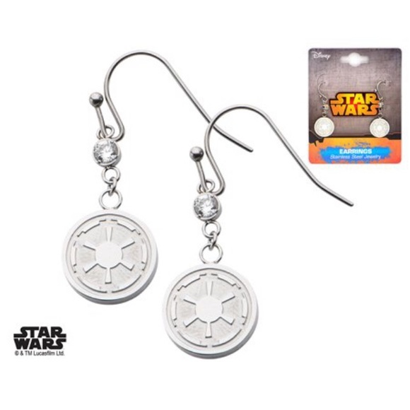 Star Wars Jewelry - Star Wars Imperial Symbol Hook Dangle Earrings